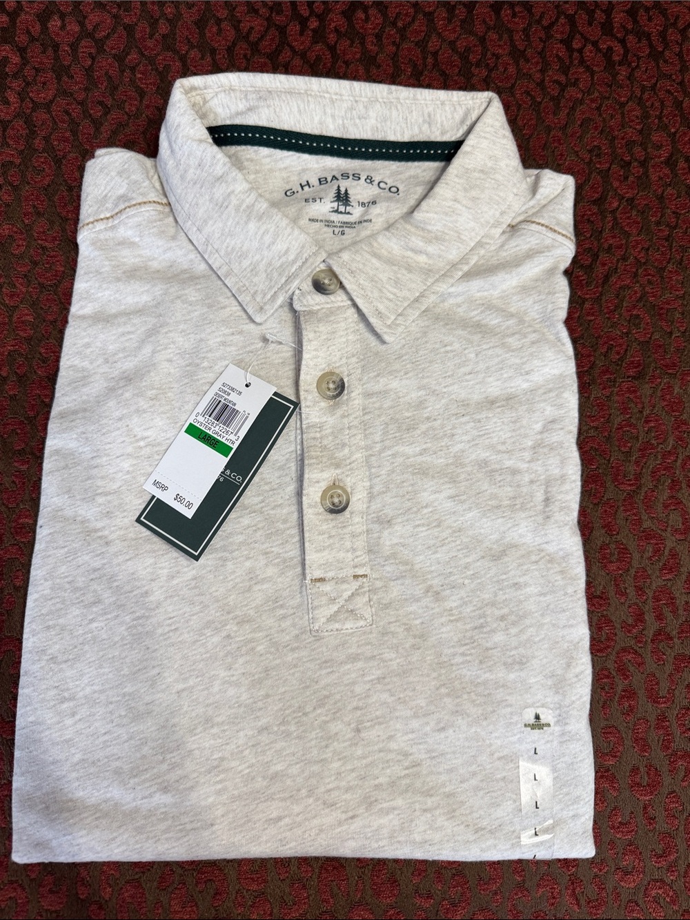G.H. Bass & Co. Men's L Heather oatmeal/cream